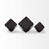 Mercana Mayweather (Set of 3) Black Geometric Ceramic Cubes