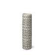 Mercana Uhura I Small Cream Black Patterned Cylindrical Vase