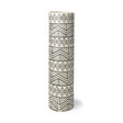 Mercana Uhura II Large Cream Black Patterned Cylindrical Ceramic Vase