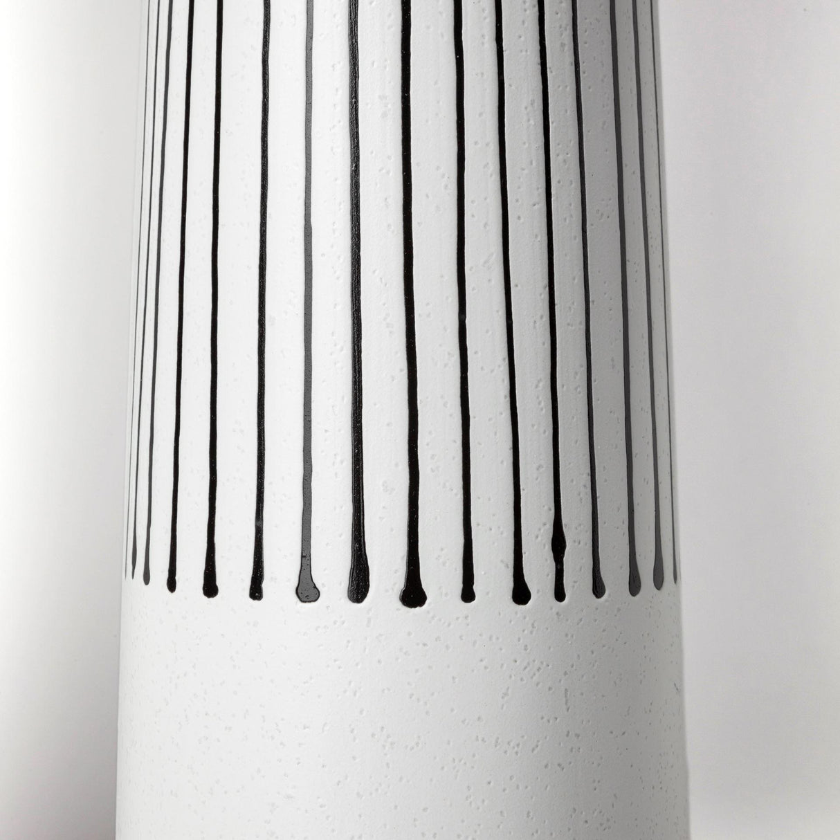 Mercana Kira I Small White Pinstripe Ceramic Vase