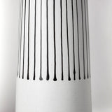 Mercana Kira I Small White Pinstripe Ceramic Vase