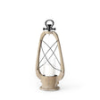 Mercana Zain I Small Brown Wooden Vintage Inspired Candle Holder Lantern