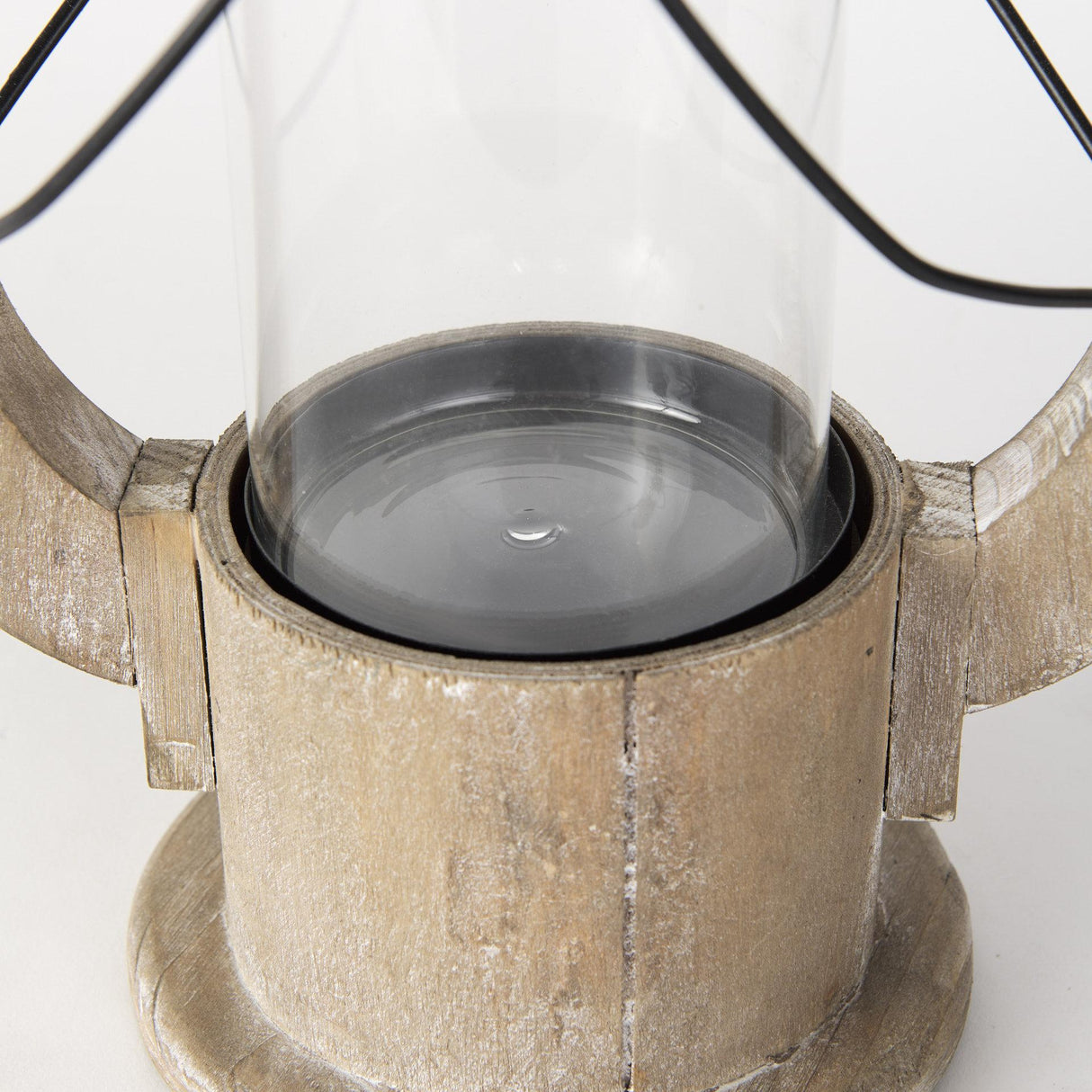 Mercana Zain I Small Brown Wooden Vintage Inspired Candle Holder Lantern