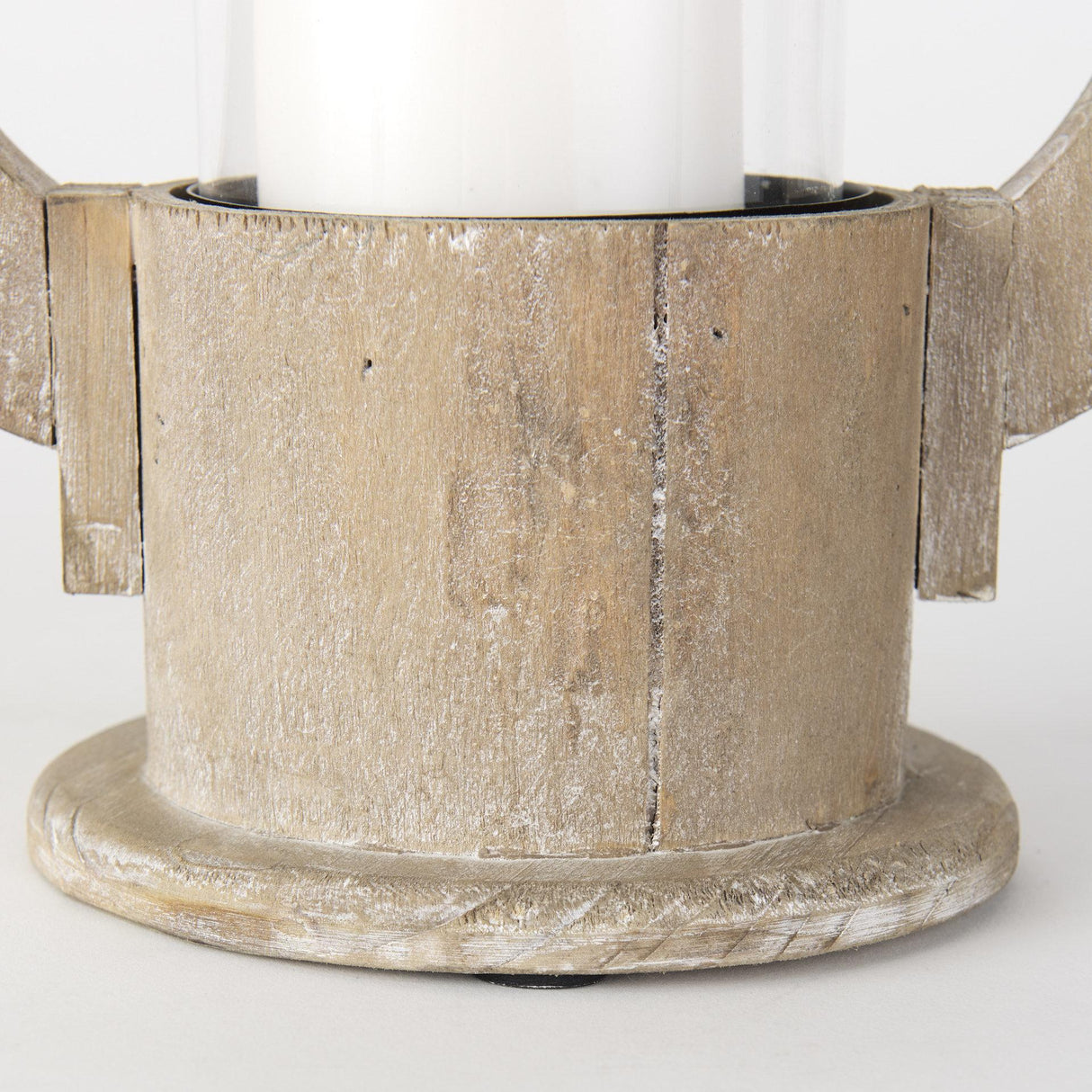 Mercana Zain I Small Brown Wooden Vintage Inspired Candle Holder Lantern