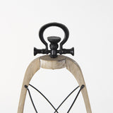 Mercana Zain I Small Brown Wooden Vintage Inspired Candle Holder Lantern