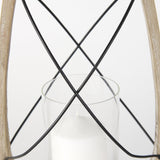 Mercana Zain I Small Brown Wooden Vintage Inspired Candle Holder Lantern