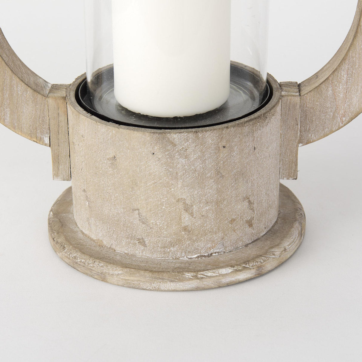 Mercana Zain II Large Brown Wooden Vintage Inspired Candle Holder Lantern