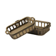 Mercana Louis Set of 2 Natural Wood Slated Nesting Trays