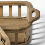 Mercana Louis Set of 2 Natural Wood Slated Nesting Trays