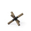 Mercana Stuhrling I (Small) 7L x 7W Brown Wood W/ Black Metal Jack
