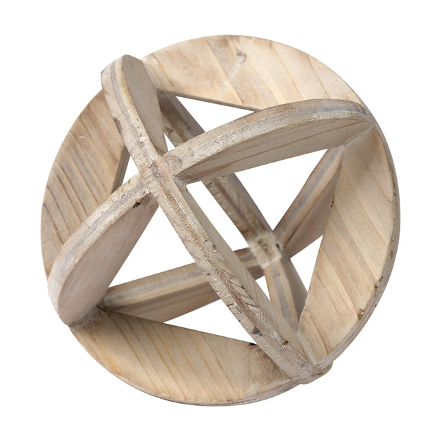 Mercana Bellatrix II (Large) 7L x 7W Natural Decorative Wooden Sphere