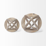 Mercana Bellatrix II (Large) 7L x 7W Natural Decorative Wooden Sphere