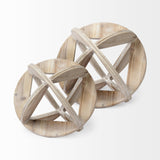 Mercana Bellatrix II (Large) 7L x 7W Natural Decorative Wooden Sphere