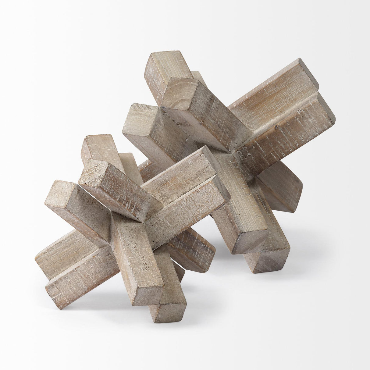 Mercana Vega II (Large) 7L x 7W Natural Wood Jack Object