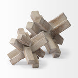 Mercana Vega II (Large) 7L x 7W Natural Wood Jack Object