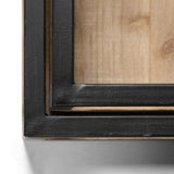 Mercana Ross Set of 2 Natural Wood W/ Black Metal Nesting Trays