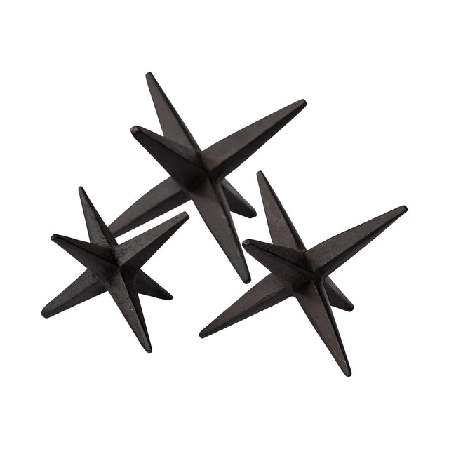 Mercana Rhea (Set of 3) Brown Cast Iron Small, Medium & Large Jacks
