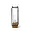 Mercana Orionis Large Wood w/ Black Metal Lantern Candle Holder