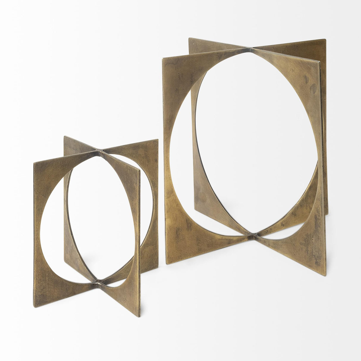 Mercana Lima II (Large) 10L x 10W Gold Geometric Decorative Object