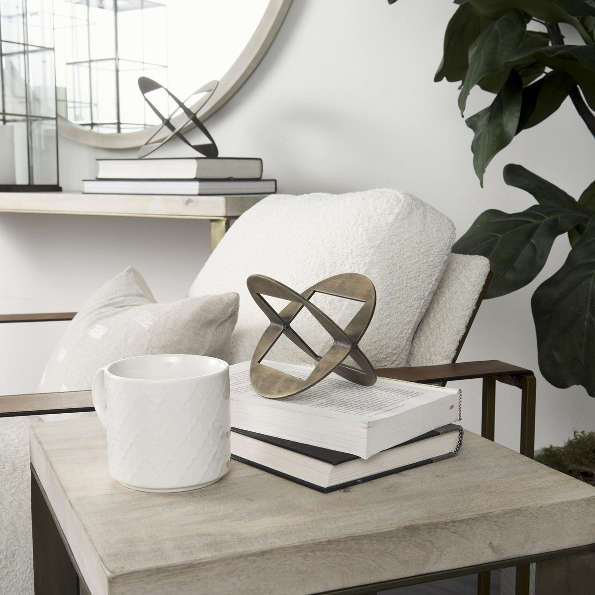 Mercana Cusco I (Small) 5L x 5W Gold Geometric Decorative Object