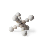 Mercana Carrollton I (Small) 7L x 7W Off-White Geometric Wood Ball Jack