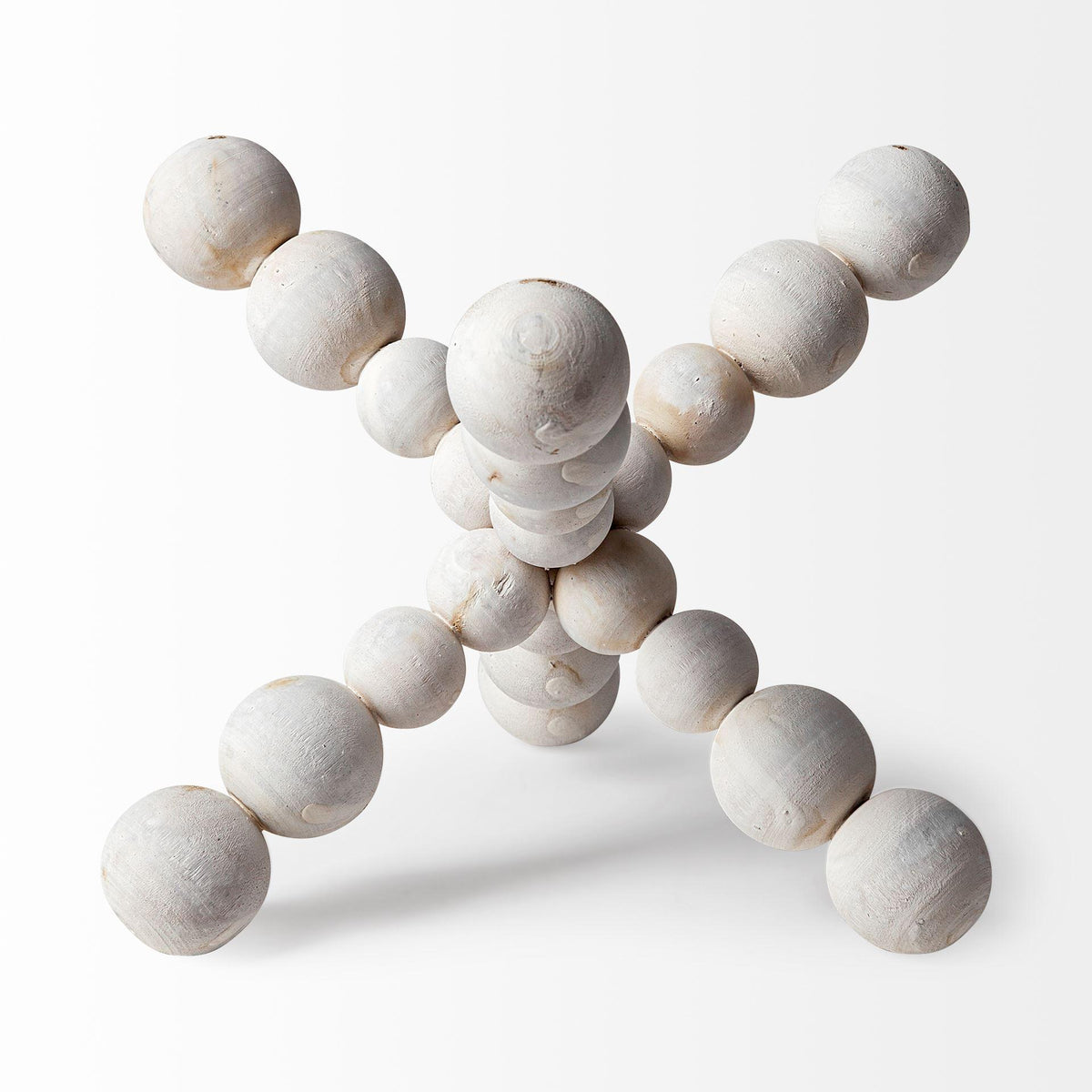Mercana Carrollton II (Large) 9L x 9W Off-White Geometric Wood Ball Jack