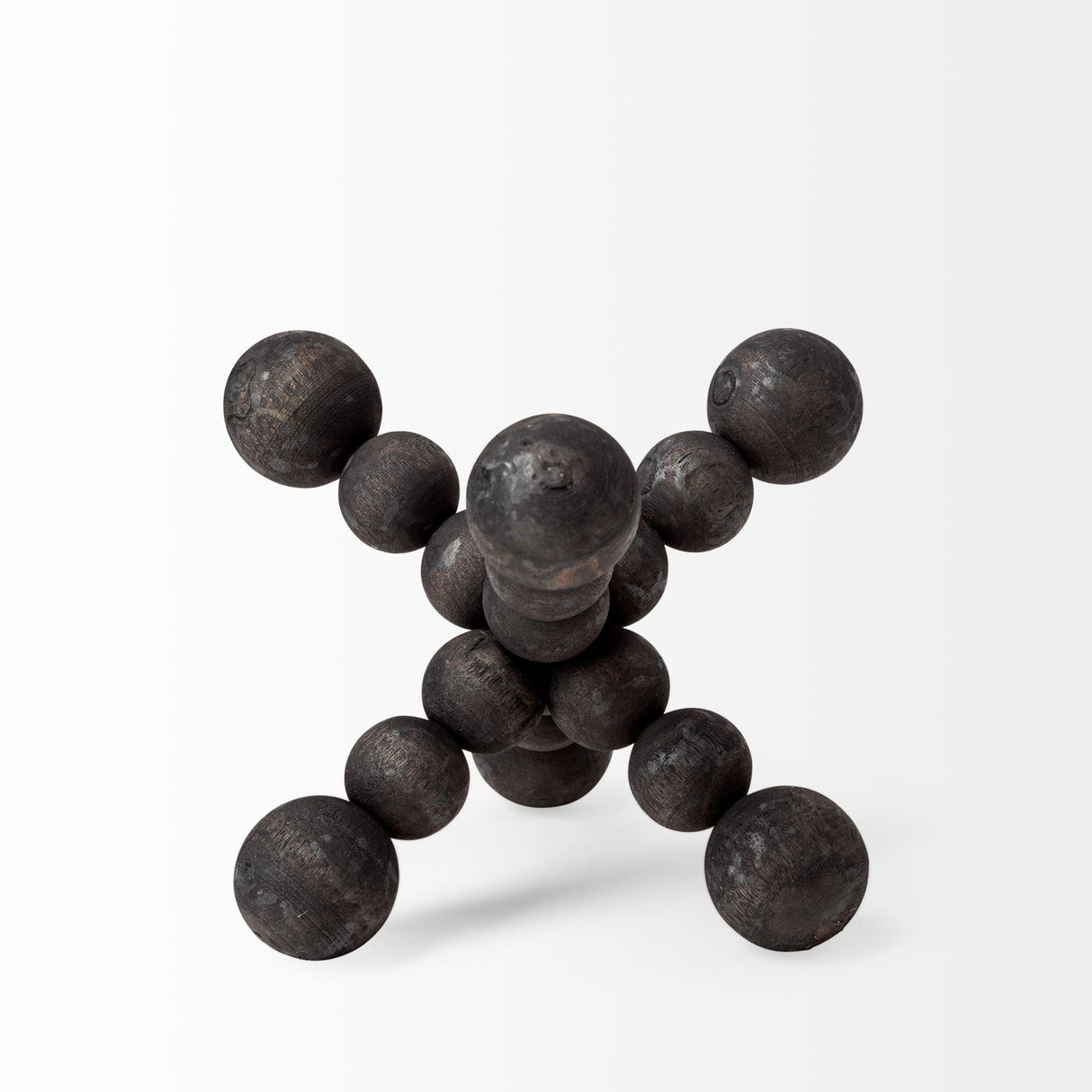 Mercana Carollan I (Small) 7L x 7W Black Geometric Wood Ball Jack