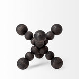 Mercana Carollan I (Small) 7L x 7W Black Geometric Wood Ball Jack