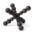 Mercana Carollan II (Large) 9L x 9W Black Geometric Wood Ball Jack