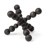 Mercana Carollan II (Large) 9L x 9W Black Geometric Wood Ball Jack
