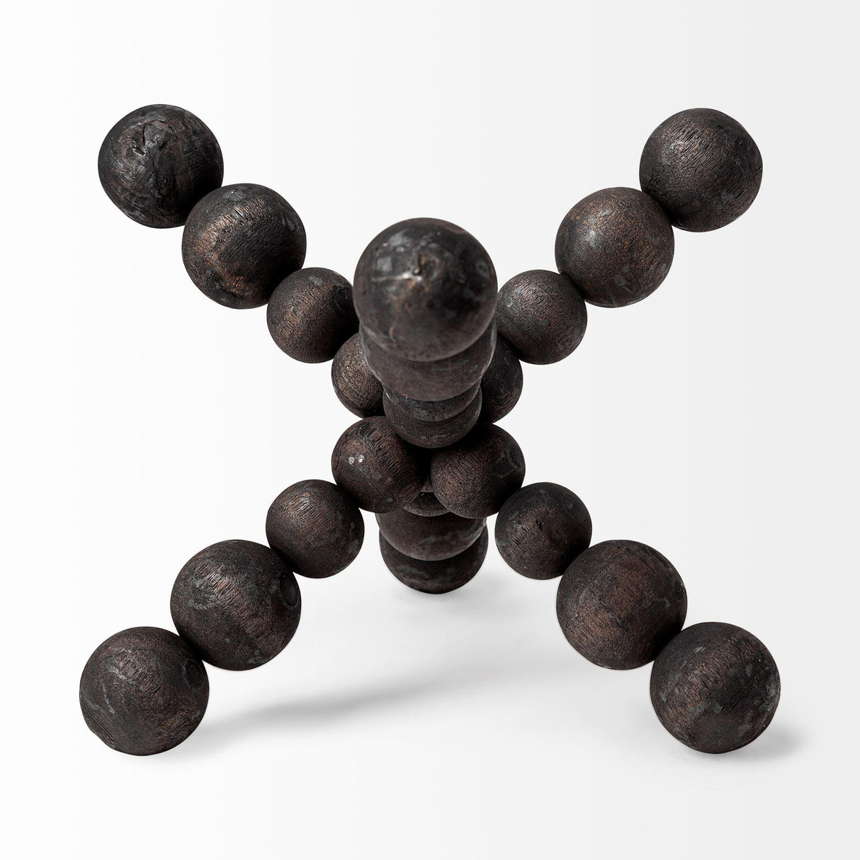 Mercana Carollan II (Large) 9L x 9W Black Geometric Wood Ball Jack
