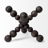 Mercana Carollan II (Large) 9L x 9W Black Geometric Wood Ball Jack