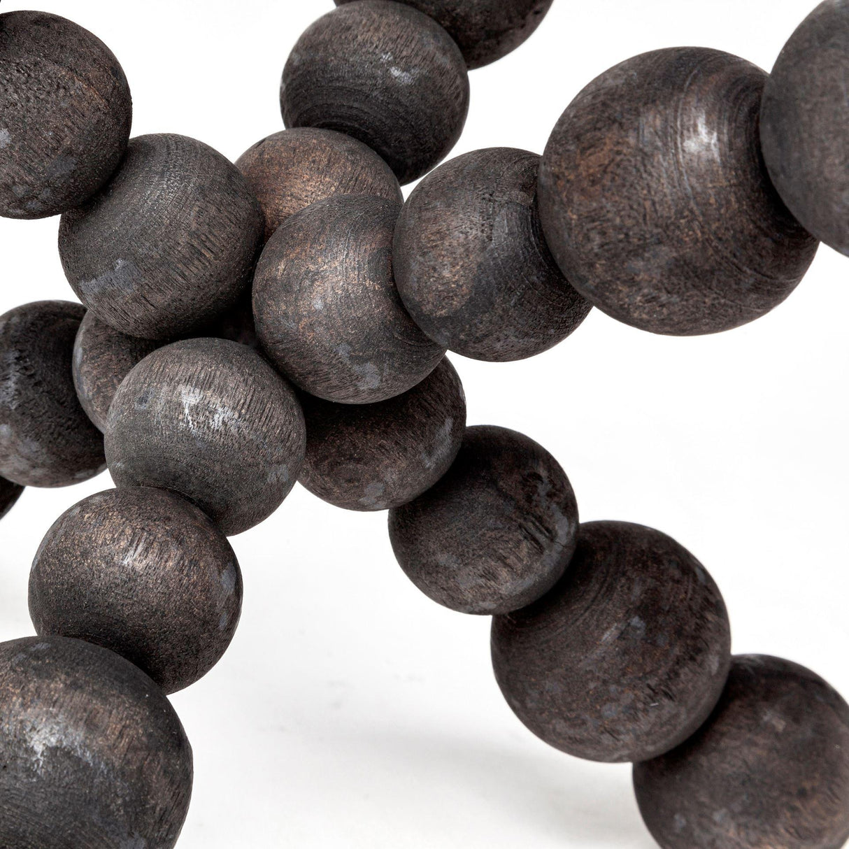 Mercana Carollan II (Large) 9L x 9W Black Geometric Wood Ball Jack