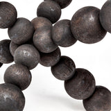 Mercana Carollan II (Large) 9L x 9W Black Geometric Wood Ball Jack