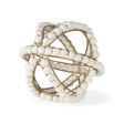 Mercana Espanlade I Small 9L x 9W White Wooden Beaded Orb