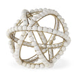 Mercana Espanlade II Large 11L x 11W White Wooden Beaded Orb