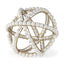 Mercana Espanlade II Large 11L x 11W White Wooden Beaded Orb