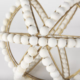 Mercana Espanlade II Large 11L x 11W White Wooden Beaded Orb