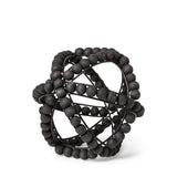 Mercana Earnhardt I Small 9L x 9W Black Wooden Beaded Orb