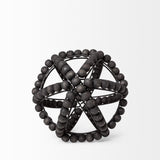 Mercana Earnhardt I Small 9L x 9W Black Wooden Beaded Orb