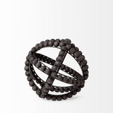 Mercana Earnhardt I Small 9L x 9W Black Wooden Beaded Orb