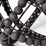 Mercana Earnhardt I Small 9L x 9W Black Wooden Beaded Orb