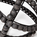 Mercana Earnhardt I Small 9L x 9W Black Wooden Beaded Orb