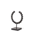Mercana Tulane I (Small) 9L x 5W Black Beaded Broken Sphere Decorative Object