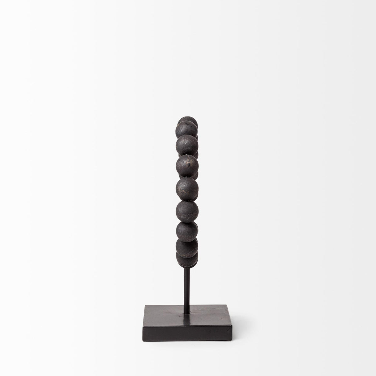 Mercana Tulane I (Small) 9L x 5W Black Beaded Broken Sphere Decorative Object