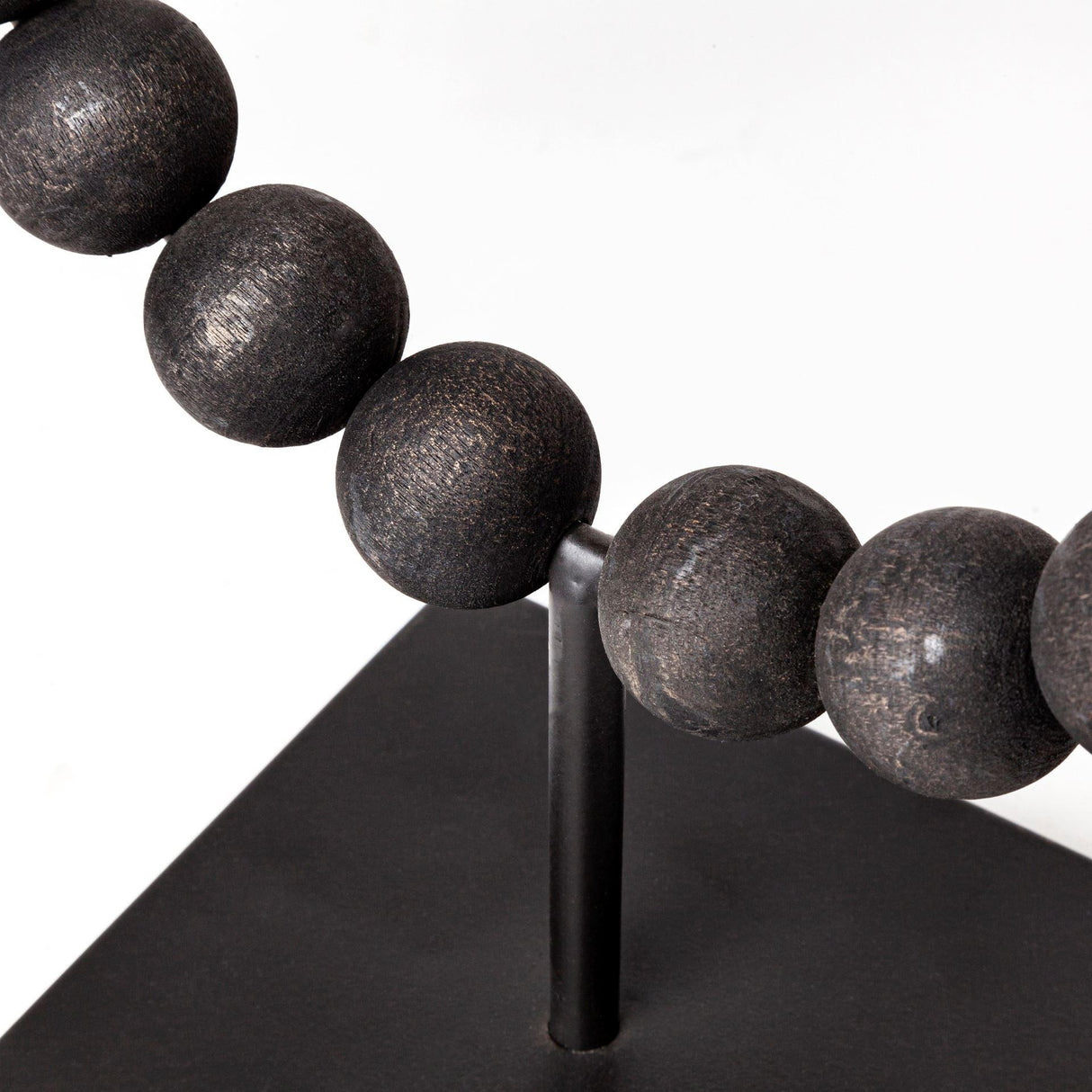 Mercana Tulane I (Small) 9L x 5W Black Beaded Broken Sphere Decorative Object
