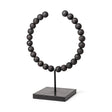 Mercana Tulane II (Large) 12L x 6W Black Beaded Broken Sphere Decorative Object