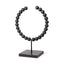 Mercana Tulane II (Large) 12L x 6W Black Beaded Broken Sphere Decorative Object