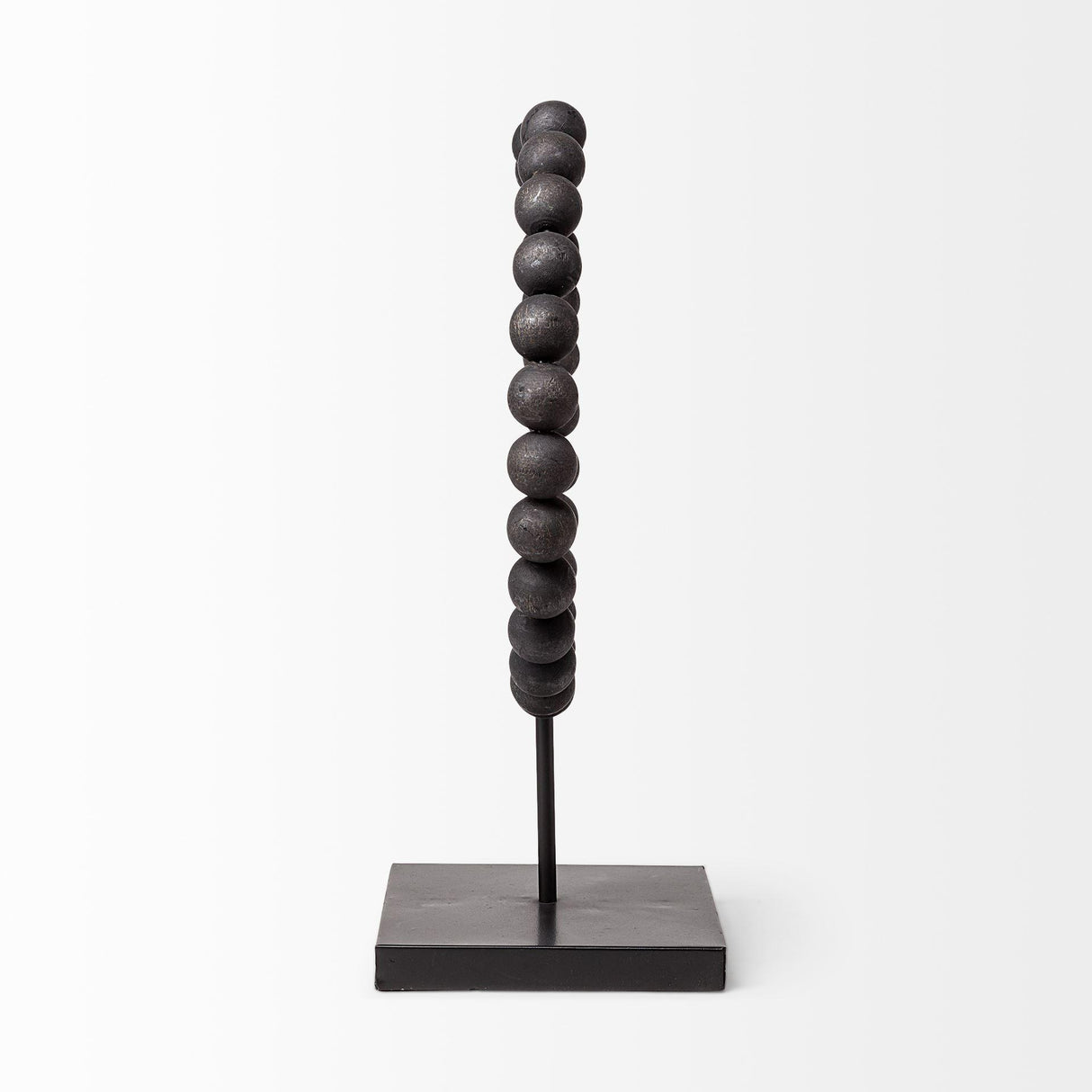 Mercana Tulane II (Large) 12L x 6W Black Beaded Broken Sphere Decorative Object