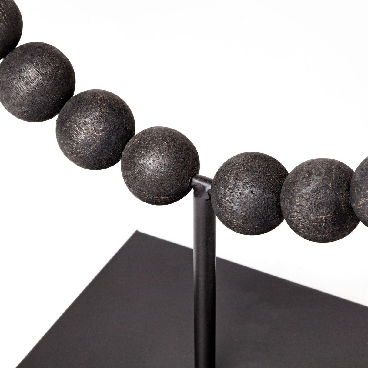 Mercana Tulane II (Large) 12L x 6W Black Beaded Broken Sphere Decorative Object